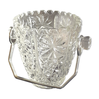 Chiseled crystal ice bucket from Buder crystal vintage