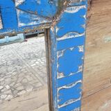 Ancien miroir Art déco en teck birman