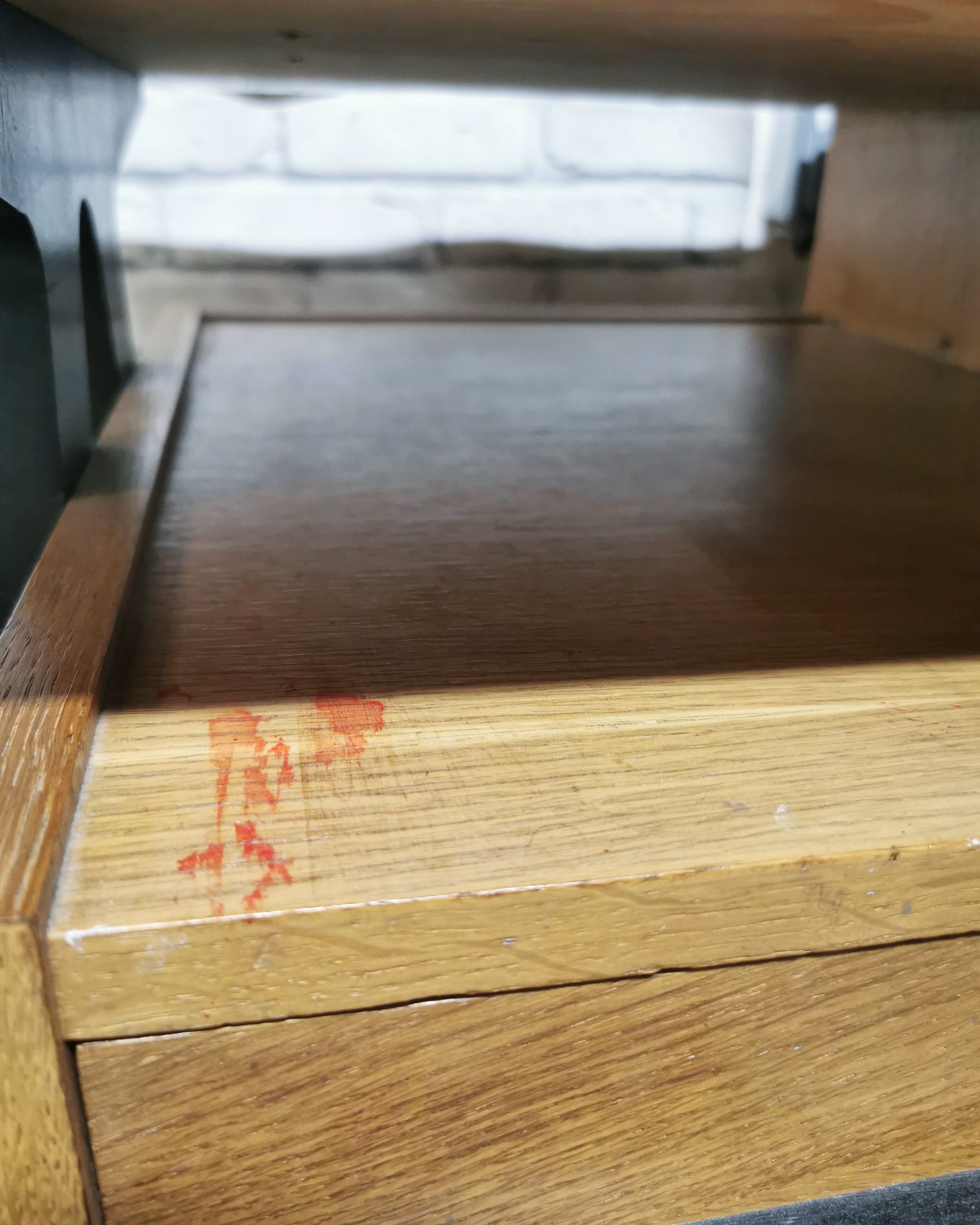 Vintage desk wooden feet compasses