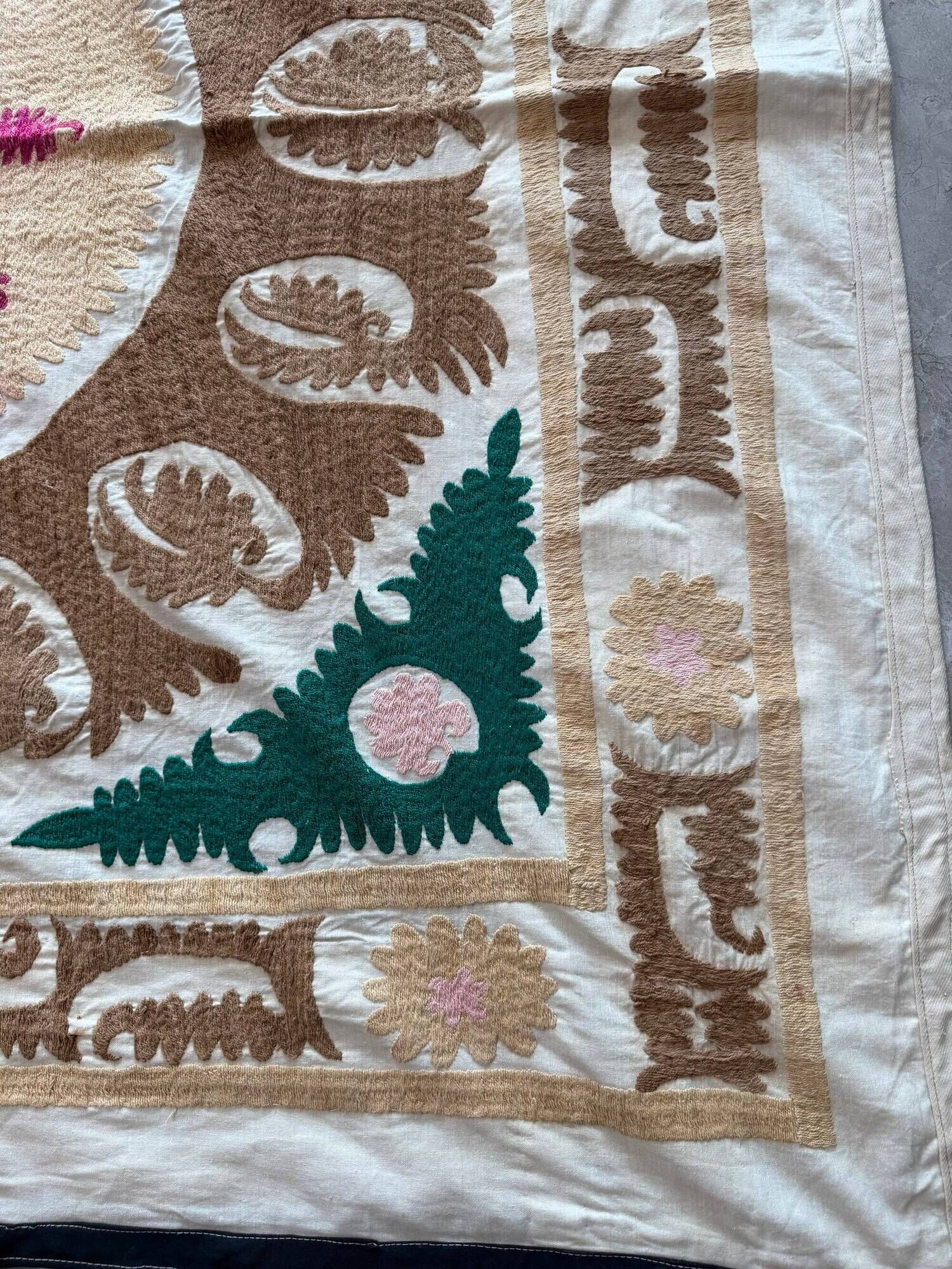 Vintage hand-embroidered tablecloth 142x146 cm