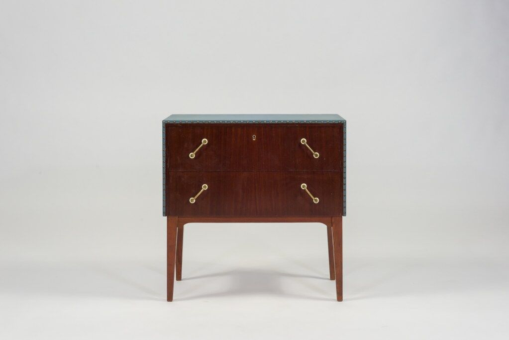 Mahogany and teak chest of drawers from the 1950s