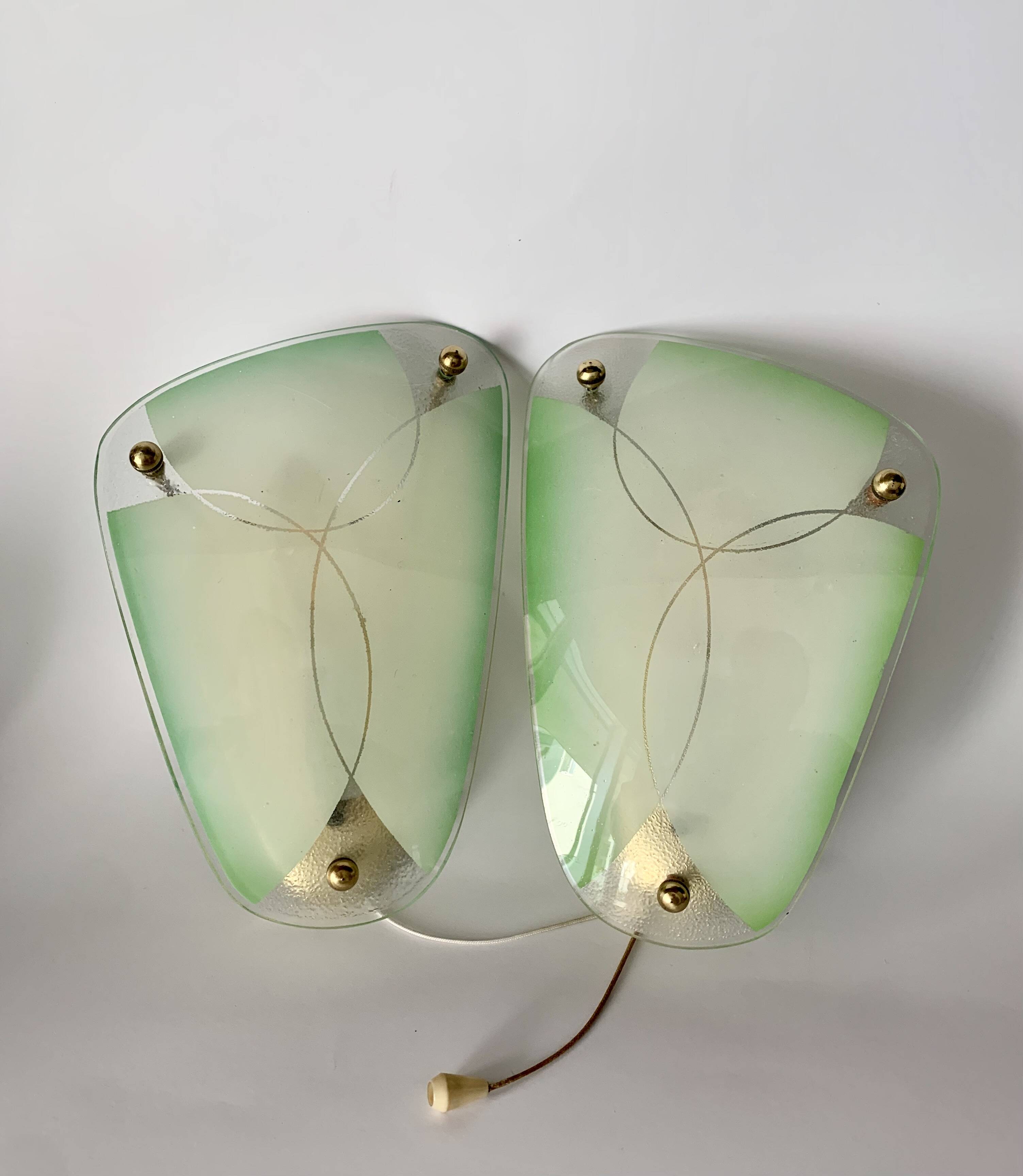 Pair of wall lamps from Napako, 1960's