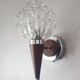 Vintage teak wall lamp from the 60s with chrome