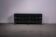Black oak brutalist sideboard by Jean Batenburg with graphical doors for MI, Belgium