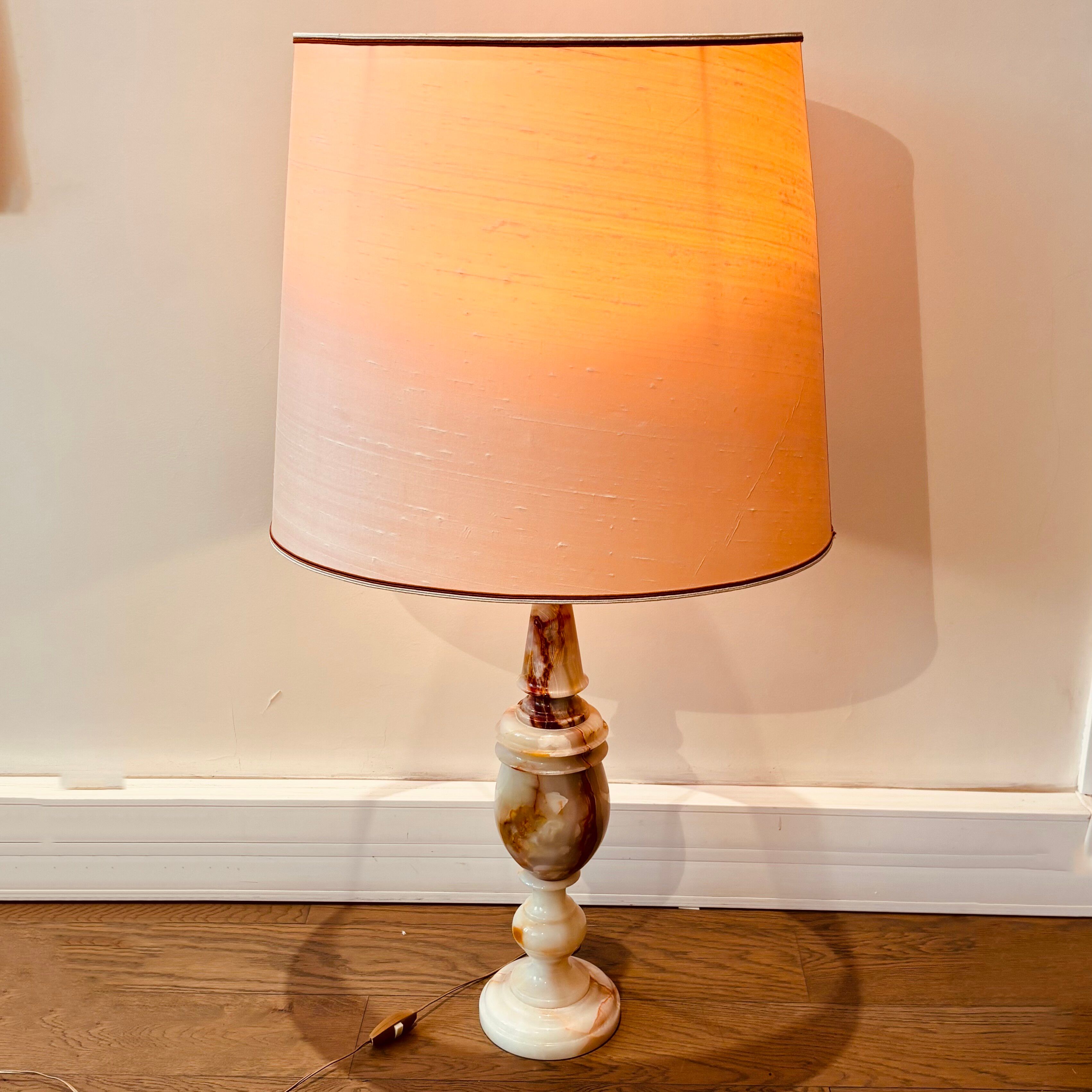 Large vintage onyx lamp