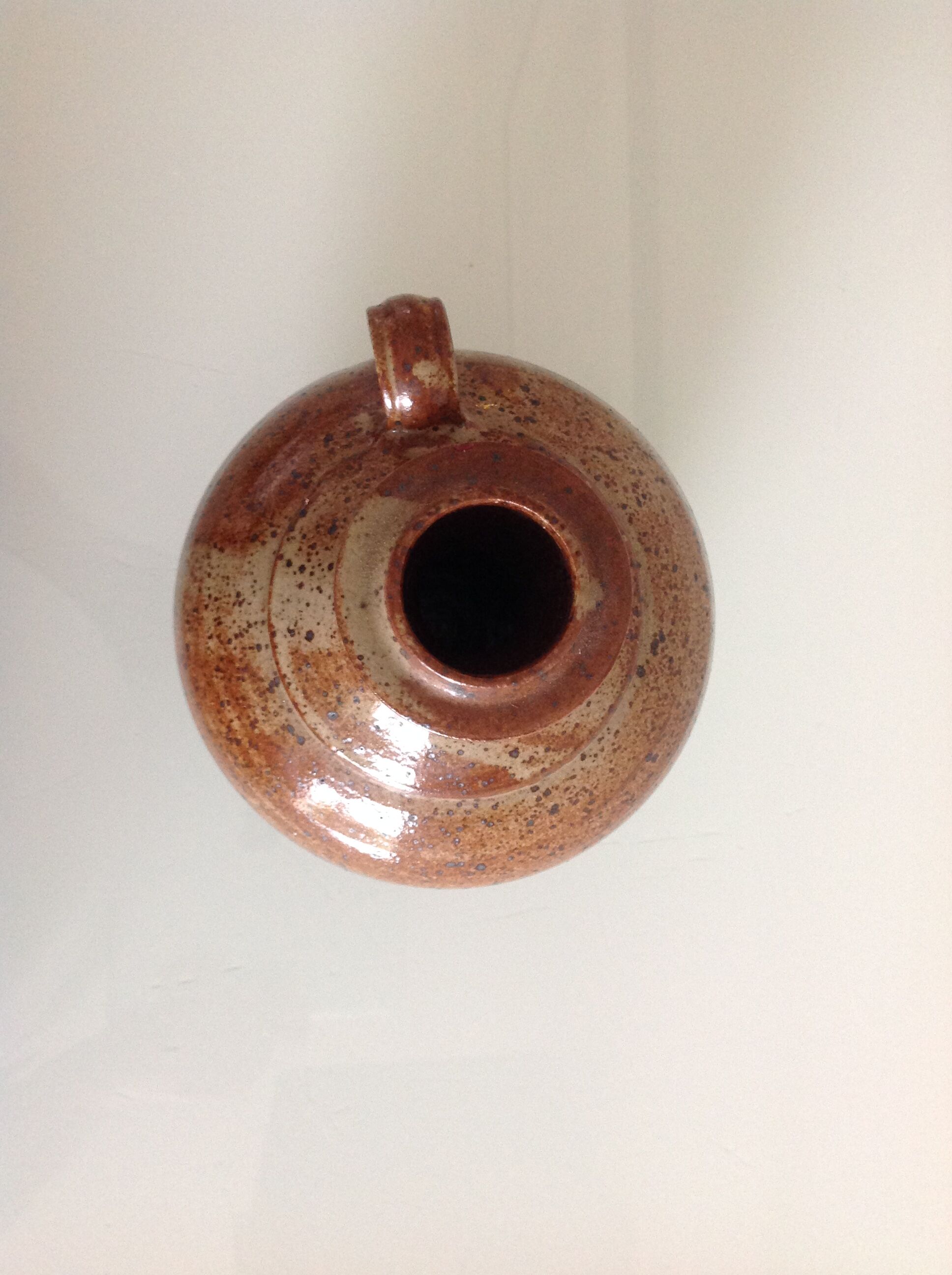 Vase ball soliflore in glazed sandstone / vintage years 60-70