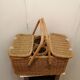 Picnic basket year 1960 vintage wicker