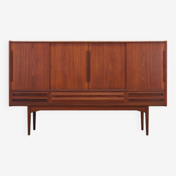 Teak highboard, Danish design, 1960s, production: Denmark