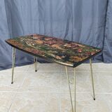 Vintage coffee table hunting scene