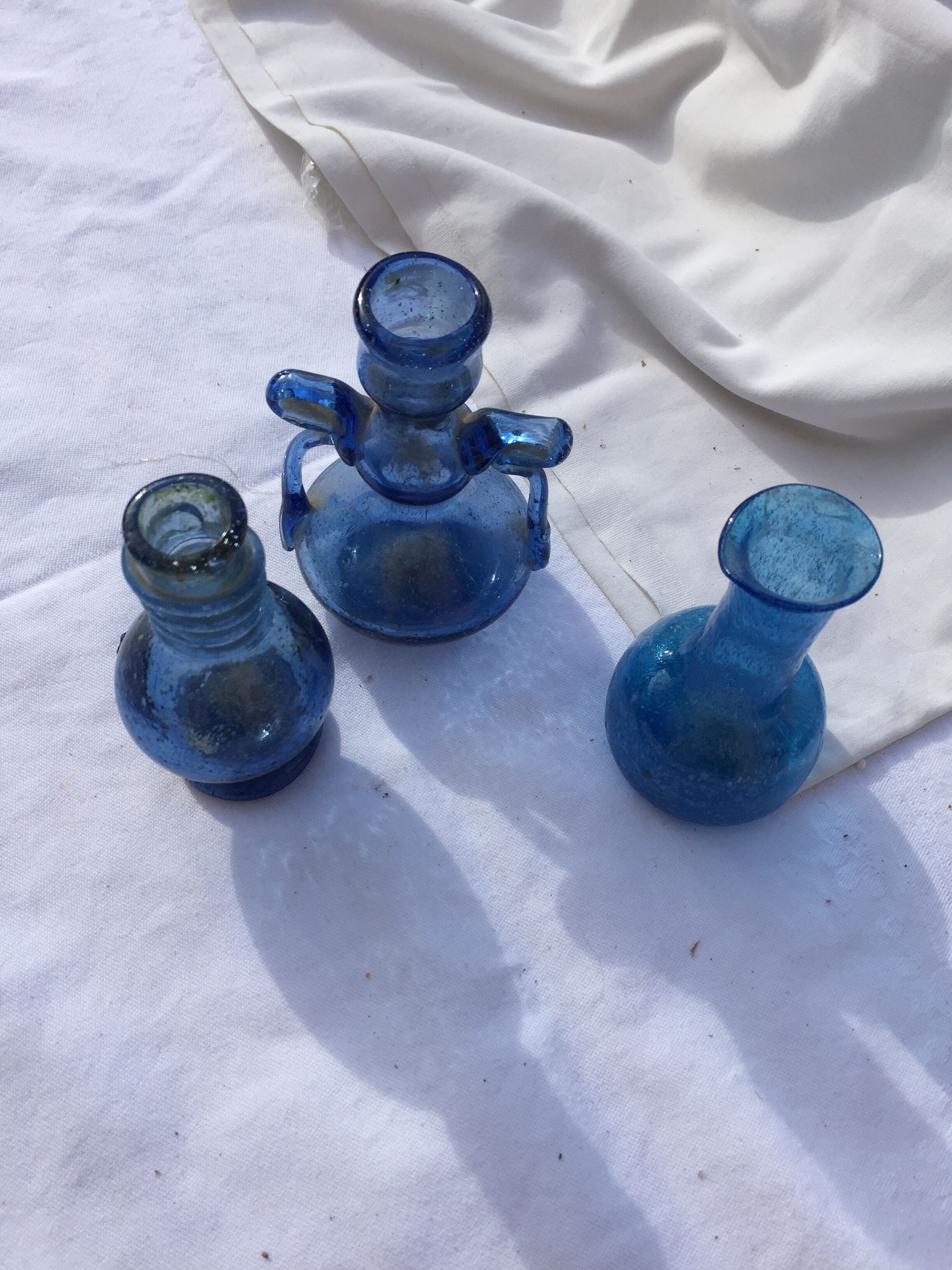 Trio of old bottles