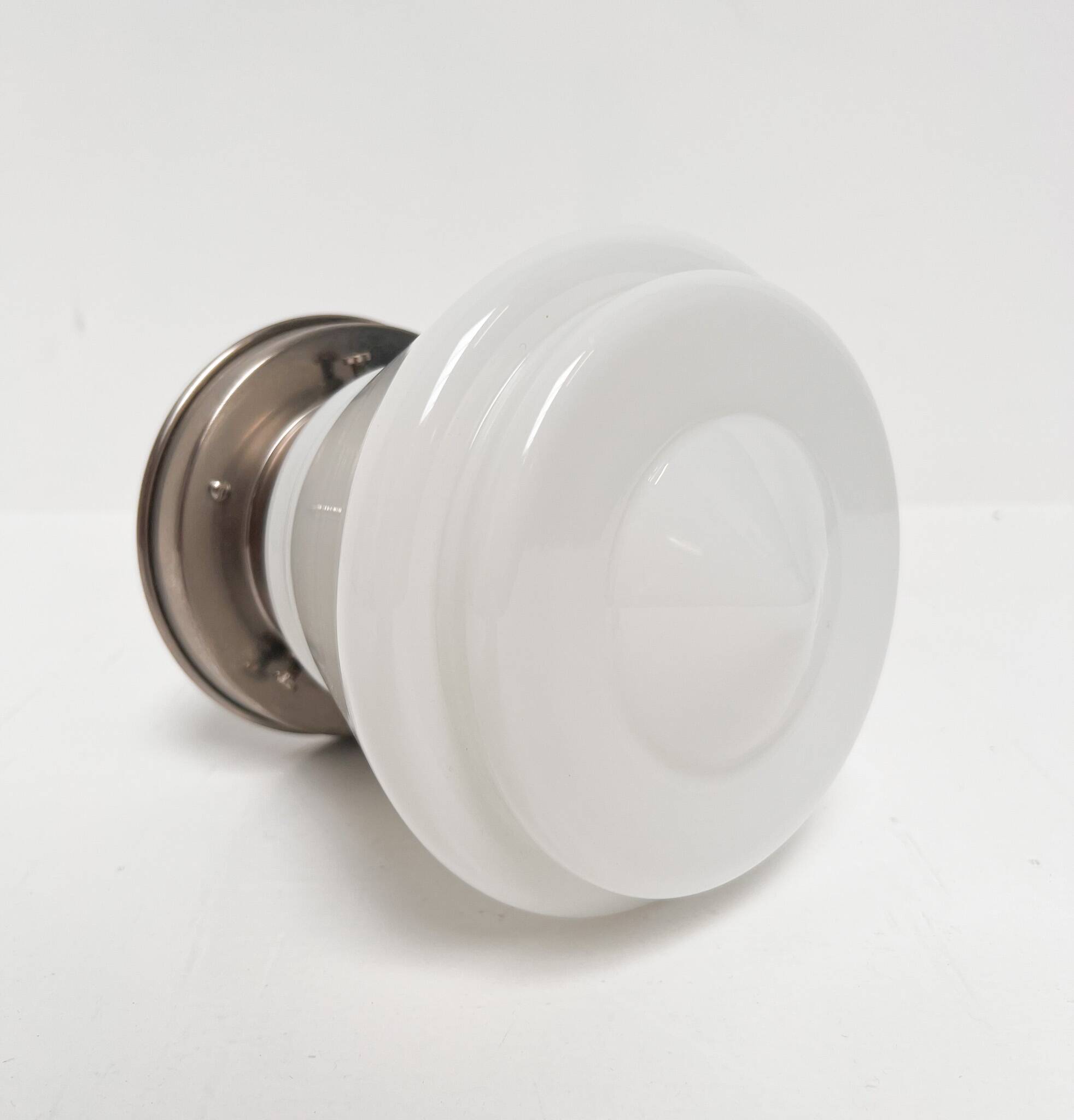 Opal glass Gispen ceiling lamp by GISO, 1960s