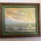 Signed marine painting on hardboard