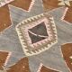 140x380Cm Brown & Grey Kilim Rug, Handmade Wool Area Rug, Stair Rug,
