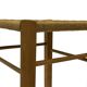 Vintage plant stand stool 1960s in oak with woven seat