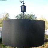 Black cylindrical blind suspension with silver moist print