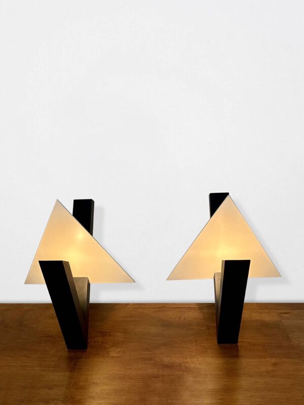 Paire d’appliques Tria, Lucien Gau