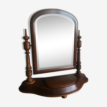 Antique Biedermeier vanity mirror 65x65cm