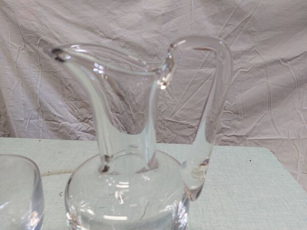 Ensemble Carafe à vin et Cruche à eau en Cristal Saint Louis