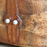 Bedside, art deco side table in precious wood
