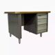 1950s industrial desk in metal and wood Remington Rand Fran