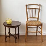 Antique 19th century style turned wooden pedestal table
