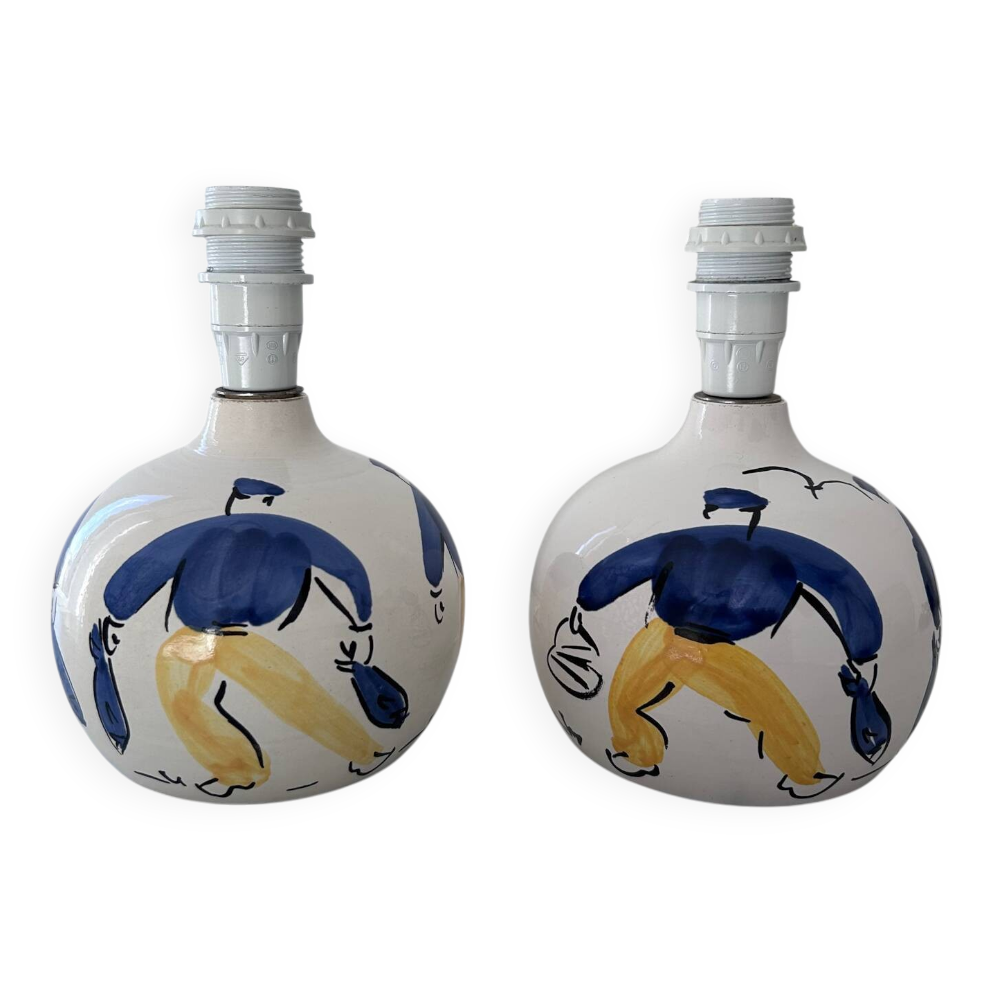 Pair of nautical-themed lamp bases