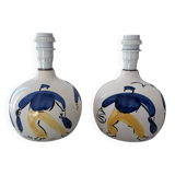 Pair of nautical-themed lamp bases