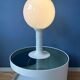 White Space Age table lamp Woja Holland with opal glass shade