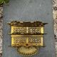 Brass magazine and letter holder in Louis XV baroque style.