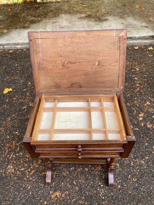 Table de chevet Napoléon III en bois massif