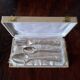 Trio of silver metal cutlery