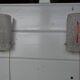 2 orange perspex and plexiglass wall lights from the 60s-70s.
