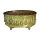 Old planter, repelled brass, nineteenth century, antique décor