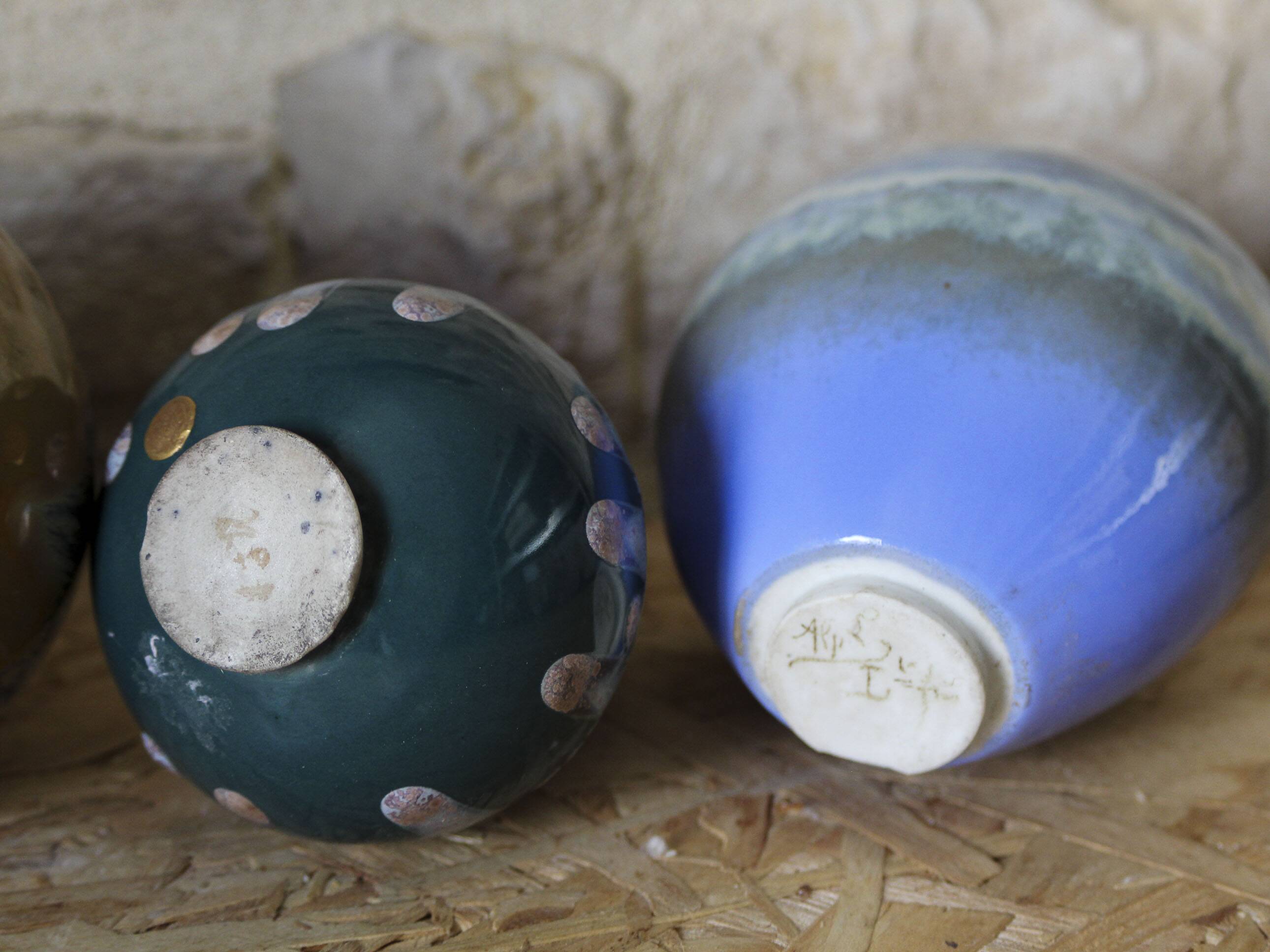 Set of 4 porcelain vases from the early 20th century by François Paul Louchet.