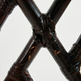 Metal and bamboo chair, set of 6