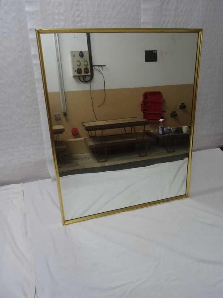 Miroir vintage années 50 bois doré 112 x 134 cm