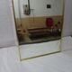 Miroir vintage années 50 bois doré 112 x 134 cm