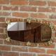 50s oval brass mirror - 38x69cm