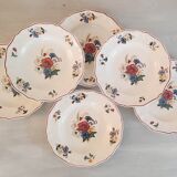 Hollow plates in earthenware Sarreguemines Model "Agreste" Vintage