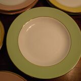 Prestige plates by Lamandinoise, 1950s, 3 colours, Set of 12
