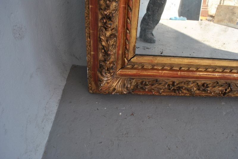 Mirror Louis XVI gilded wood ice old 109x128cm
