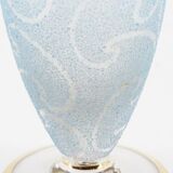 Vase en verre bleu
