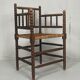 Fauteuil en osier et en bois tourné, années 1930 - 1950