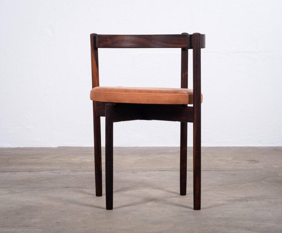 Dining Chairs in Rosewood attributed to Hugo Frandsen for Børge M.S, Denmark, 1964, Set of 4