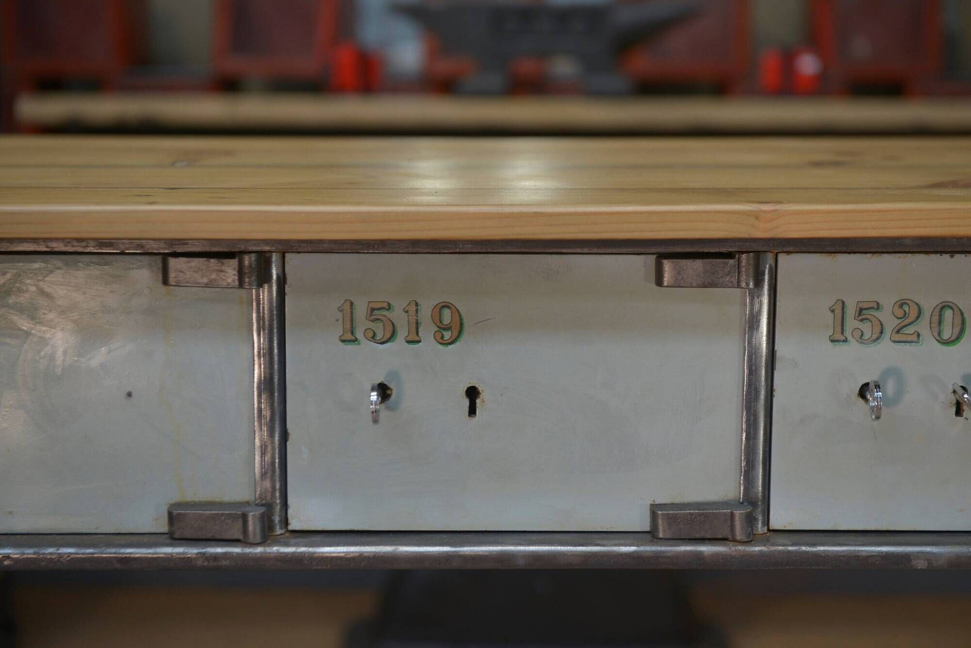 Console furniture from the Banque de France metal 1950