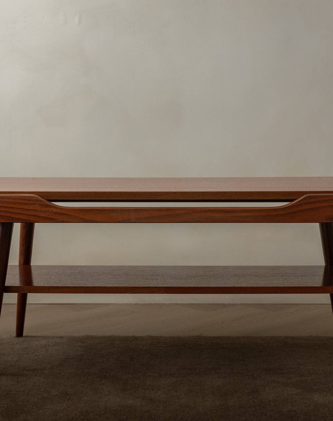 Vintage Teak Coffee Table Louis van Teeffelen Attributed Reversible Top