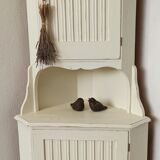 White corner cabinet Sweden 70s