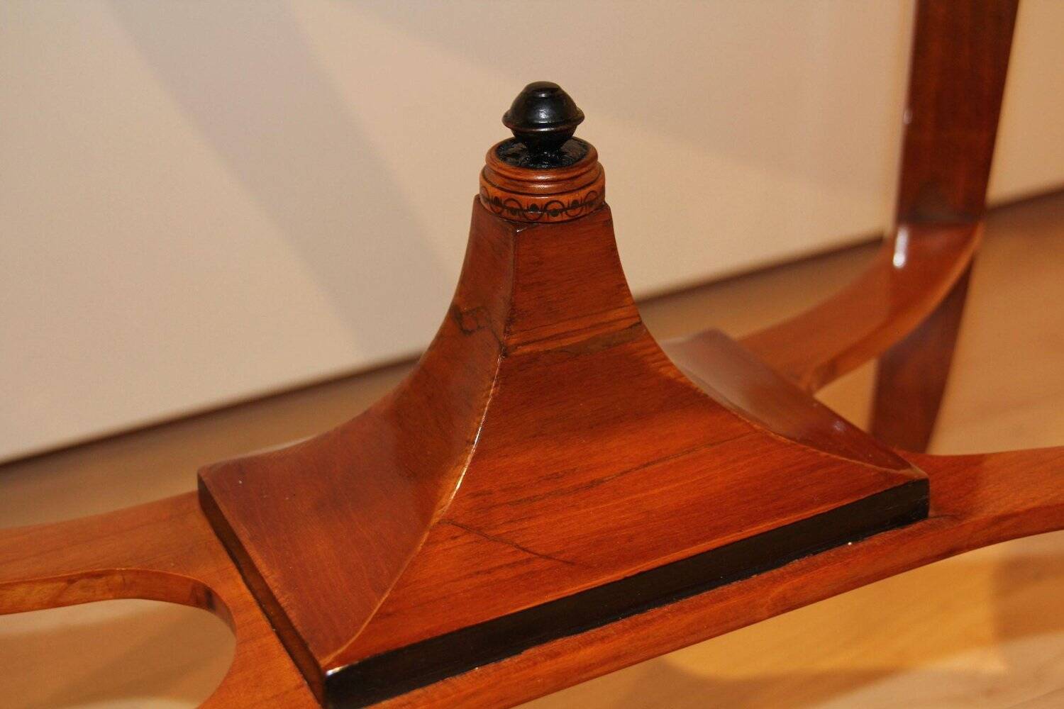 Biedermeier Cherry Veneer Gold-Leaf Center Table, Austria, 1820s