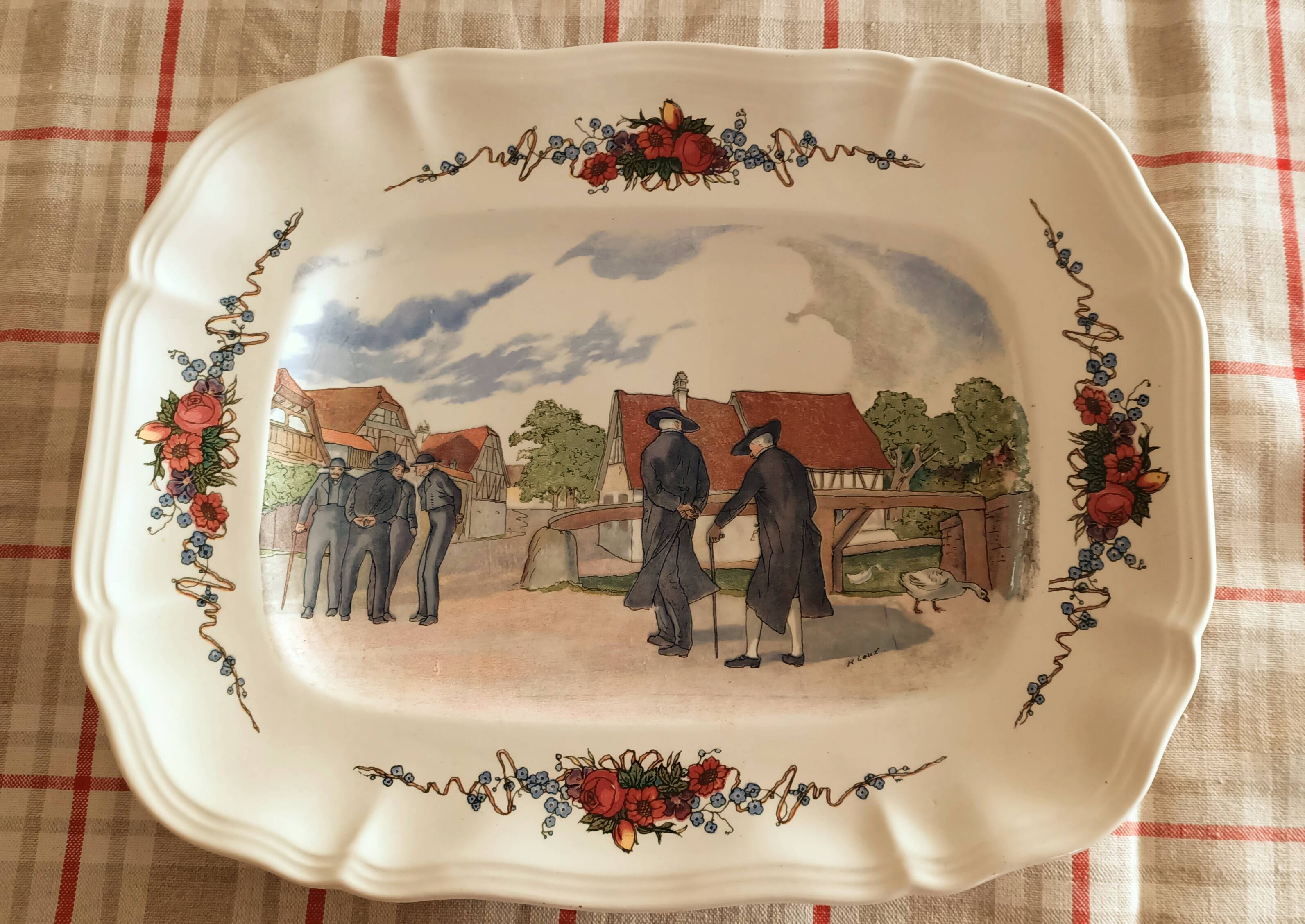 Plat Obernai faienceries sarteguemines