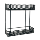 Vintage black metal wall shelf